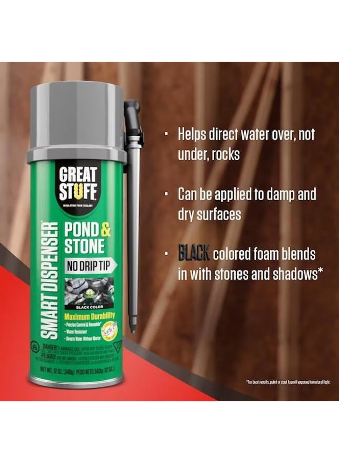 GREAT STUFF 99112849 Smart Dispenser Pond & Stone, 12 oz, Black - Image 2